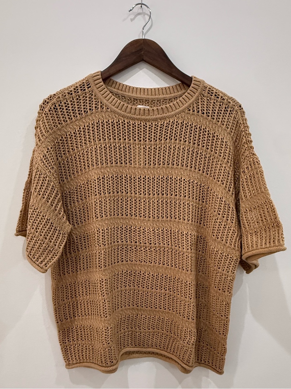 aerie Crewneck Crochet Sweater